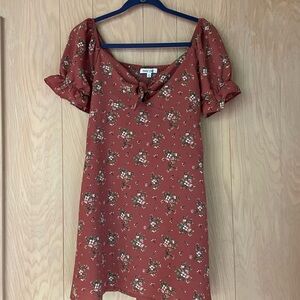 Mimi Chica Dusty Rose Floral Mini Dress